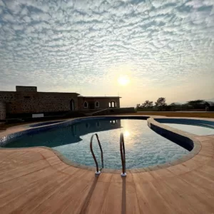 Sariska Kasba - A Village Resort - Sunrise at Pool